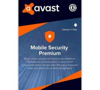 Avast Mobile Security Premium for Android – 1-Year / 1-Device